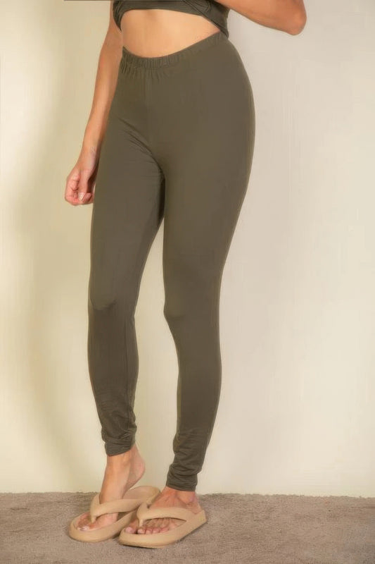 Basic Solid Leggings - ShopEasier