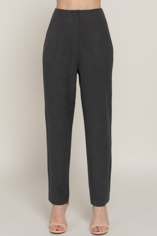 High Waist Pintuck Detail Long Pants - ShopEasier