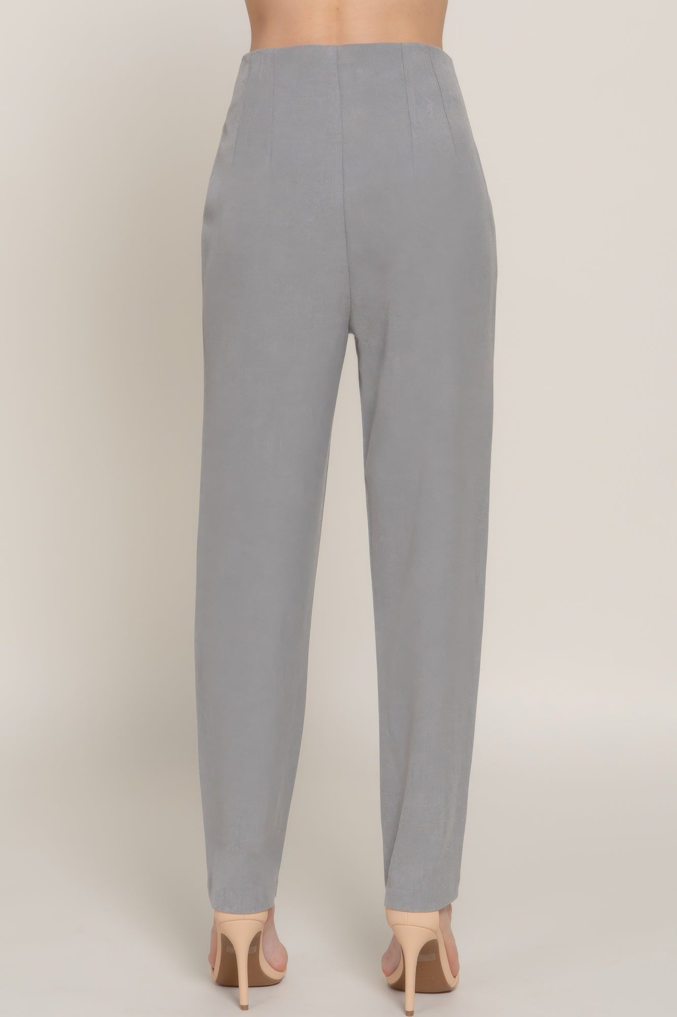 High Waist Pintuck Detail Long Pants - ShopEasier