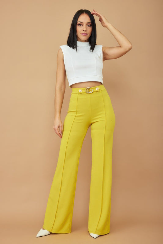 Cg Buckle And Button Detail Pants - ShopEasier