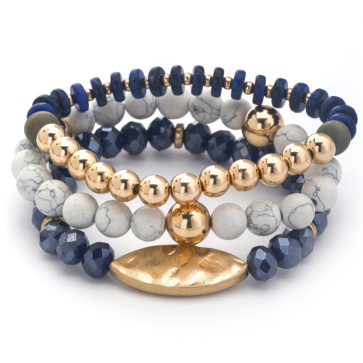 Multi Mix Bead Stretch Bracelet Set - ShopEasier