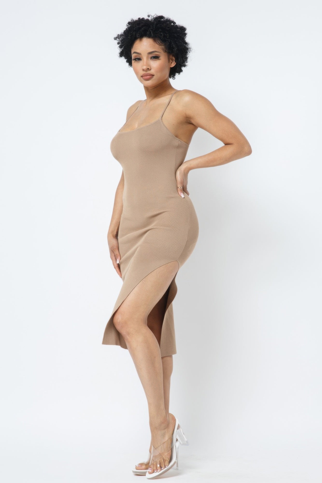 Side Slit Cami Dress - ShopEasier