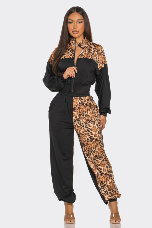 Animal Print Jogger Set - ShopEasier