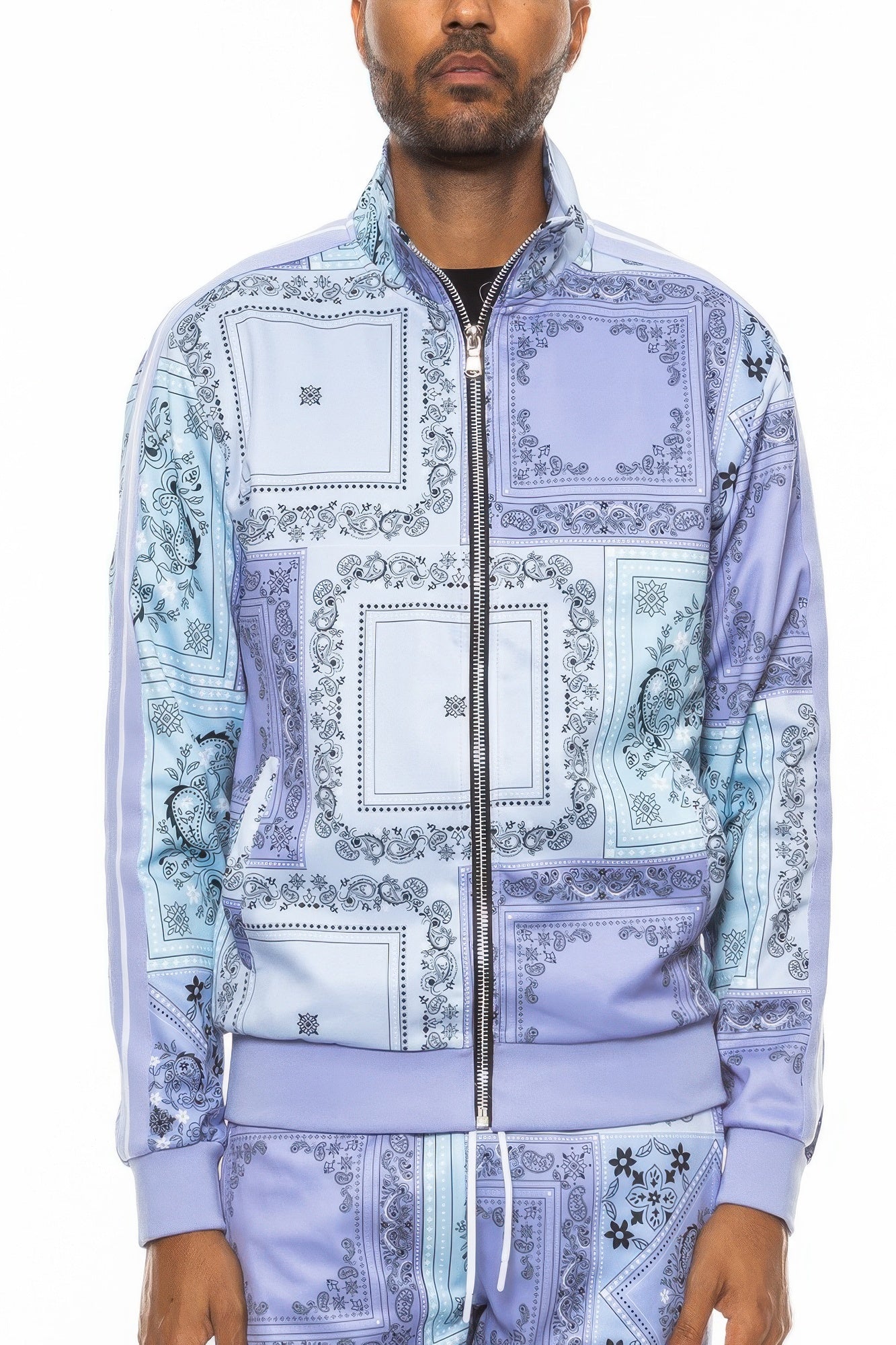 Mens Paisley Bandana Track Jacket