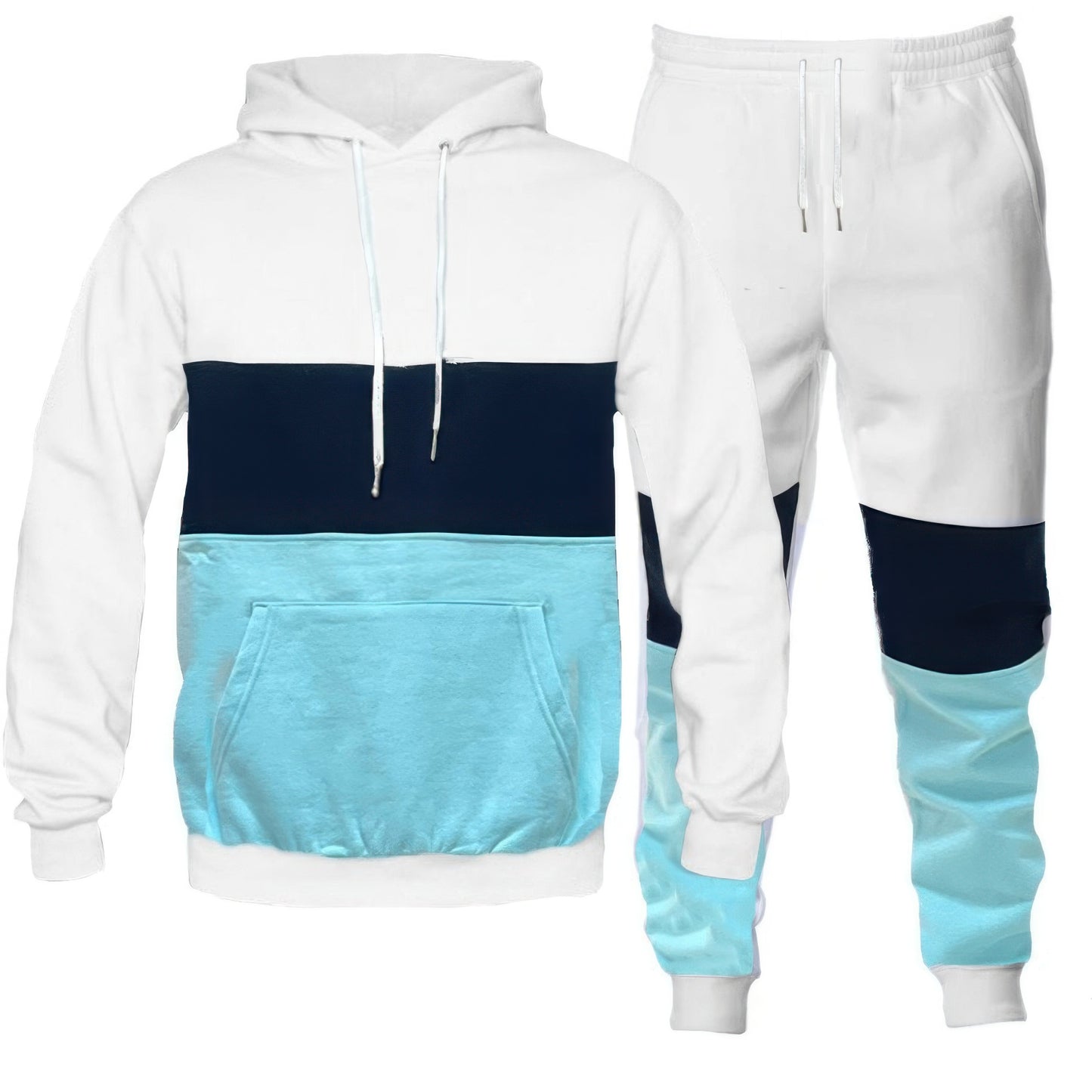 Stylish Color Block Loungewear Set for Men