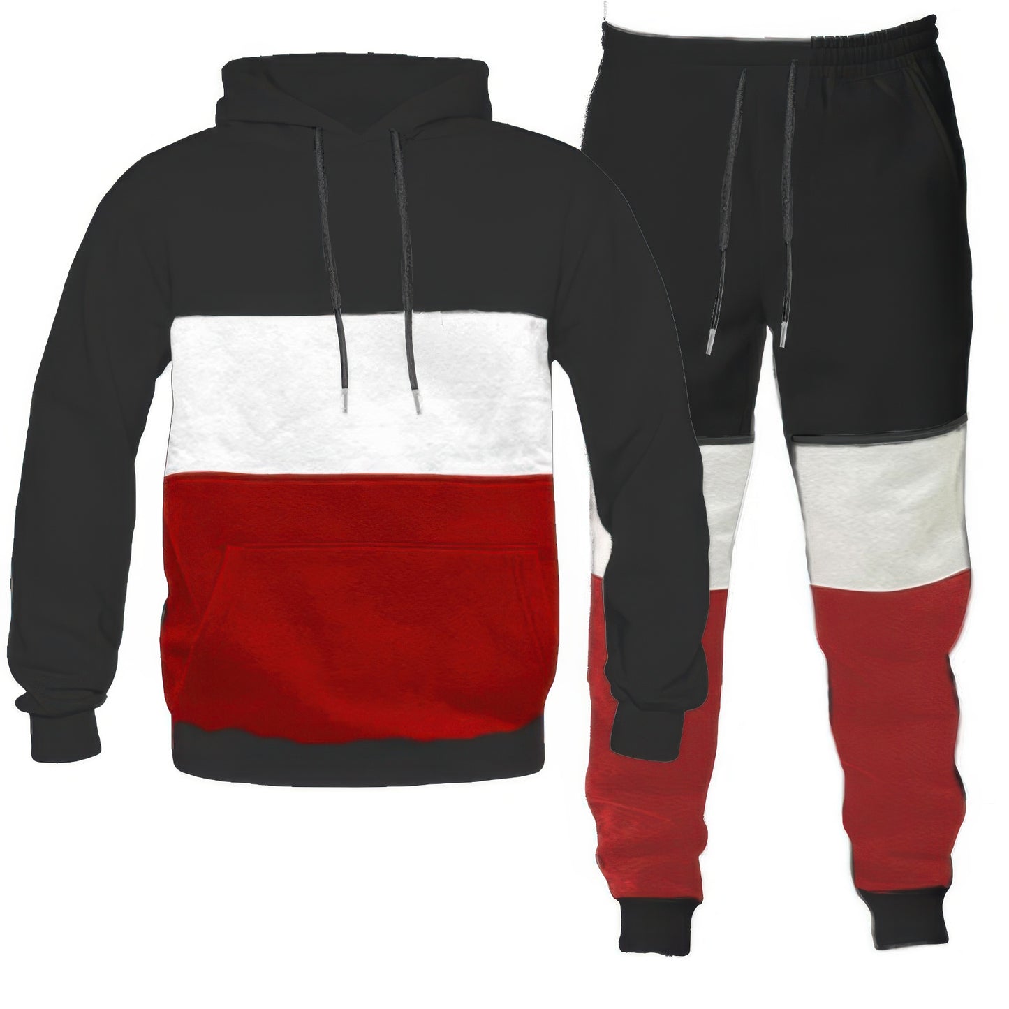 Stylish Color Block Loungewear Set for Men