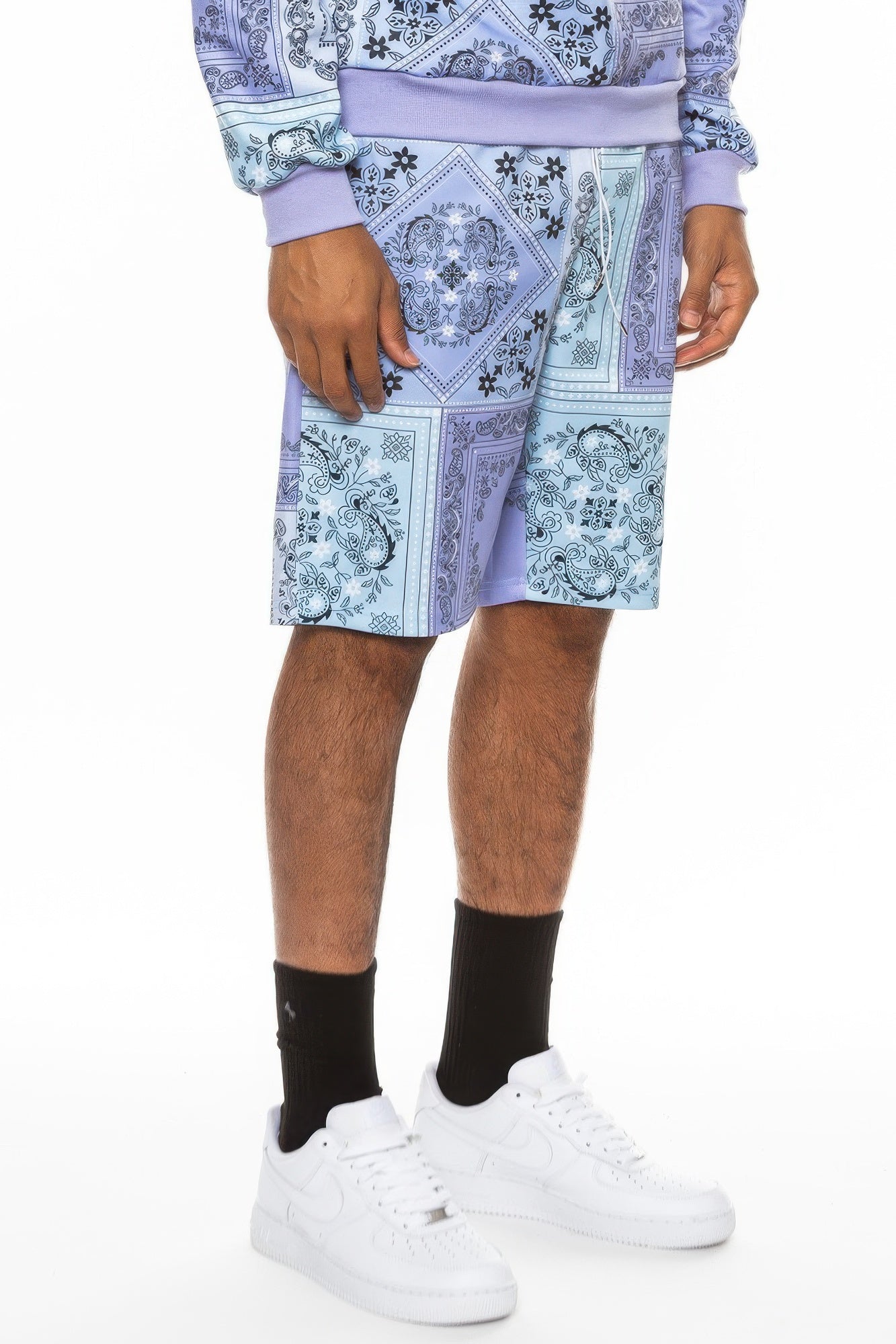 Mens Paisley Bandana Print Shorts