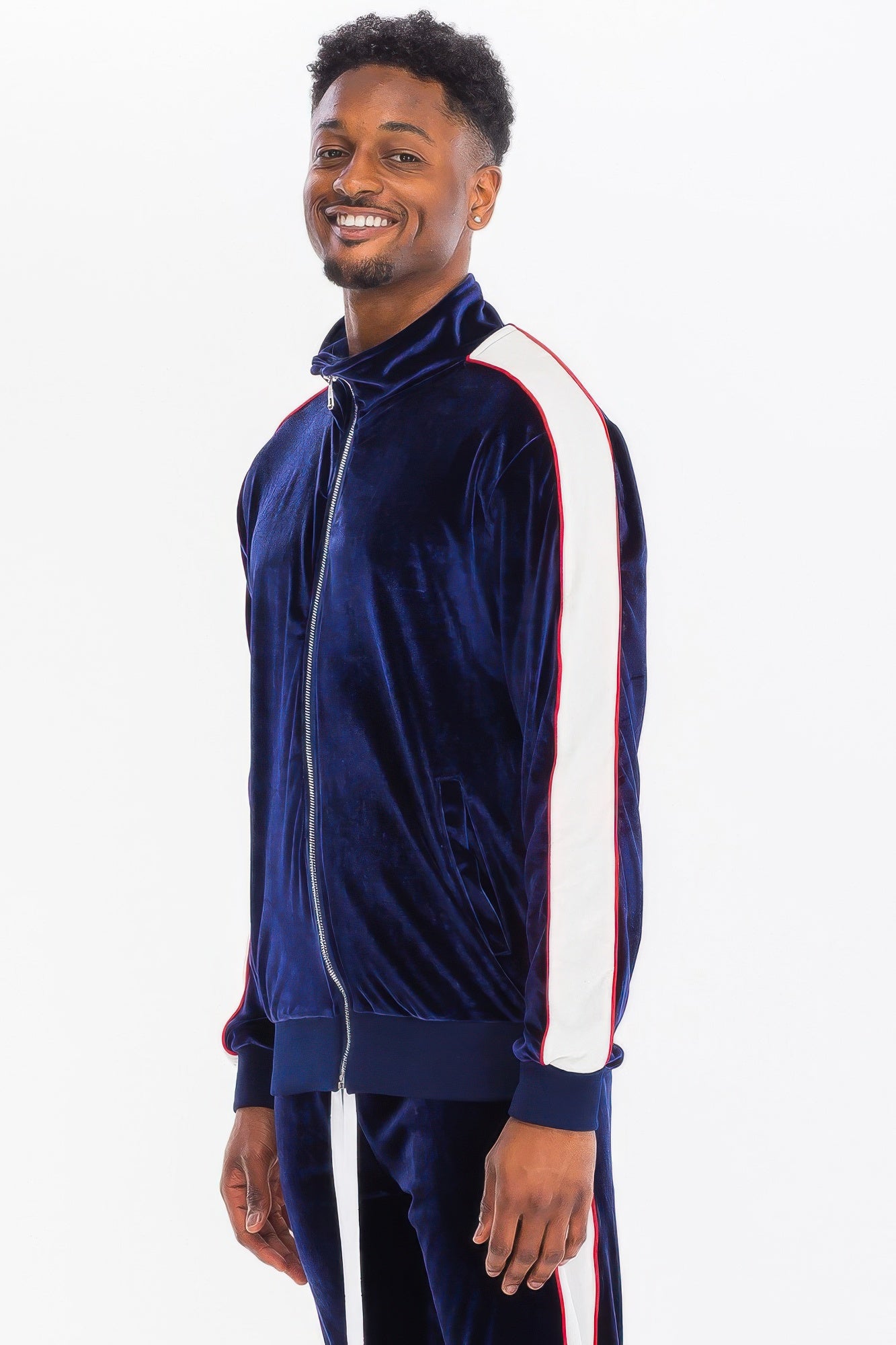 Men's Luxe Velour Track Suit with Jacket and Pants