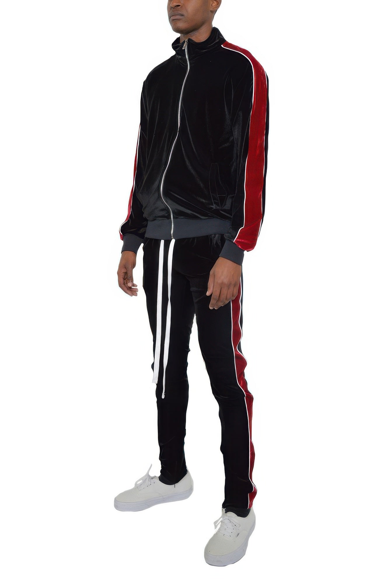 Men's Luxe Velour Track Suit with Jacket and Pants