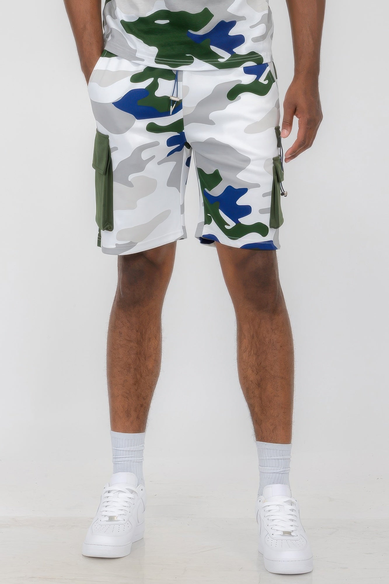 Mens Full Camo Sweat Shorts