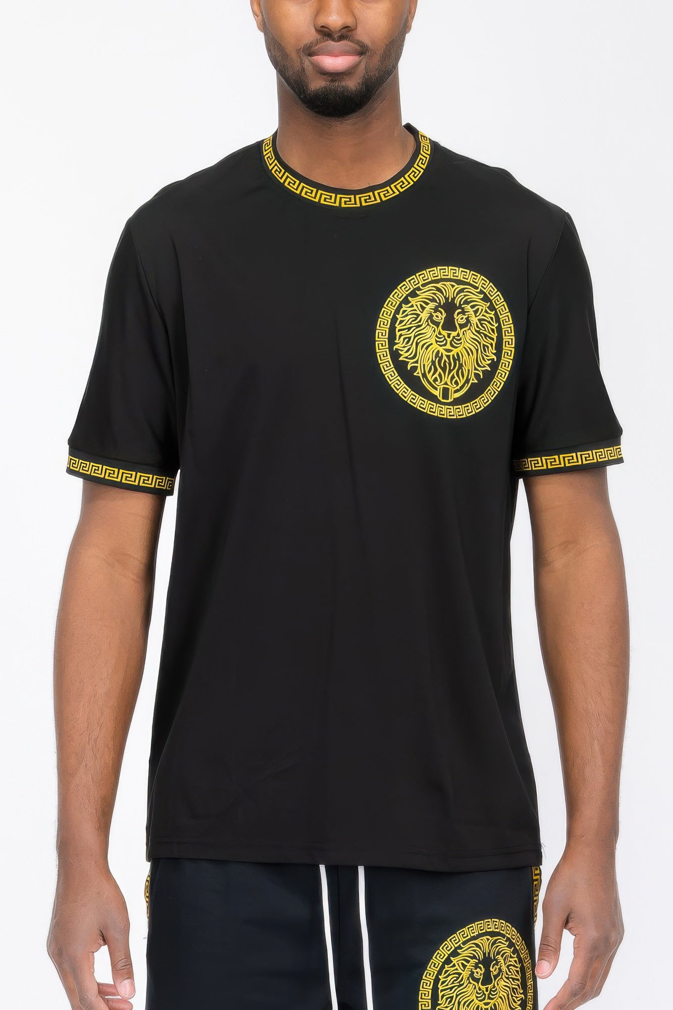 Gold Lion Embroidery T-shirt