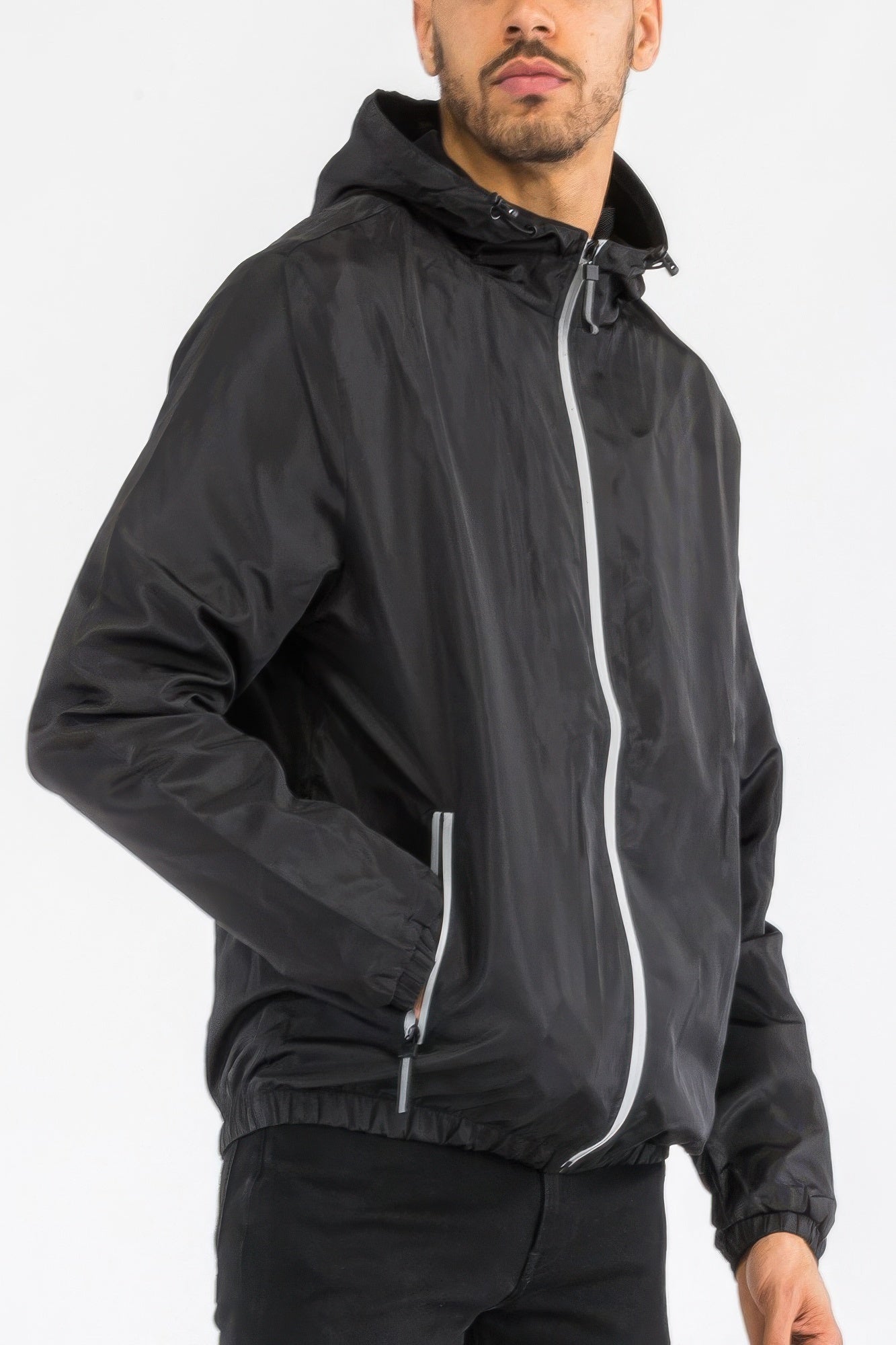 Light Weight Hooded Water Proof Reflective Jacket