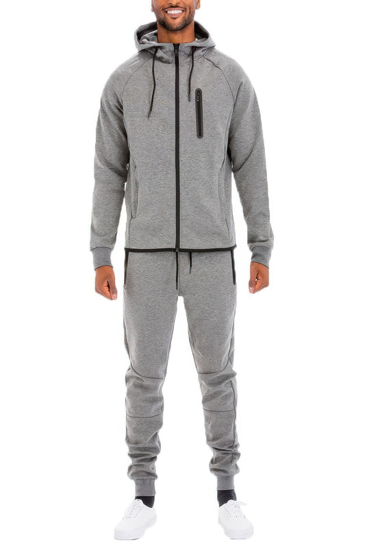 Men's Versatile Full Zip Sweat Set with Pant