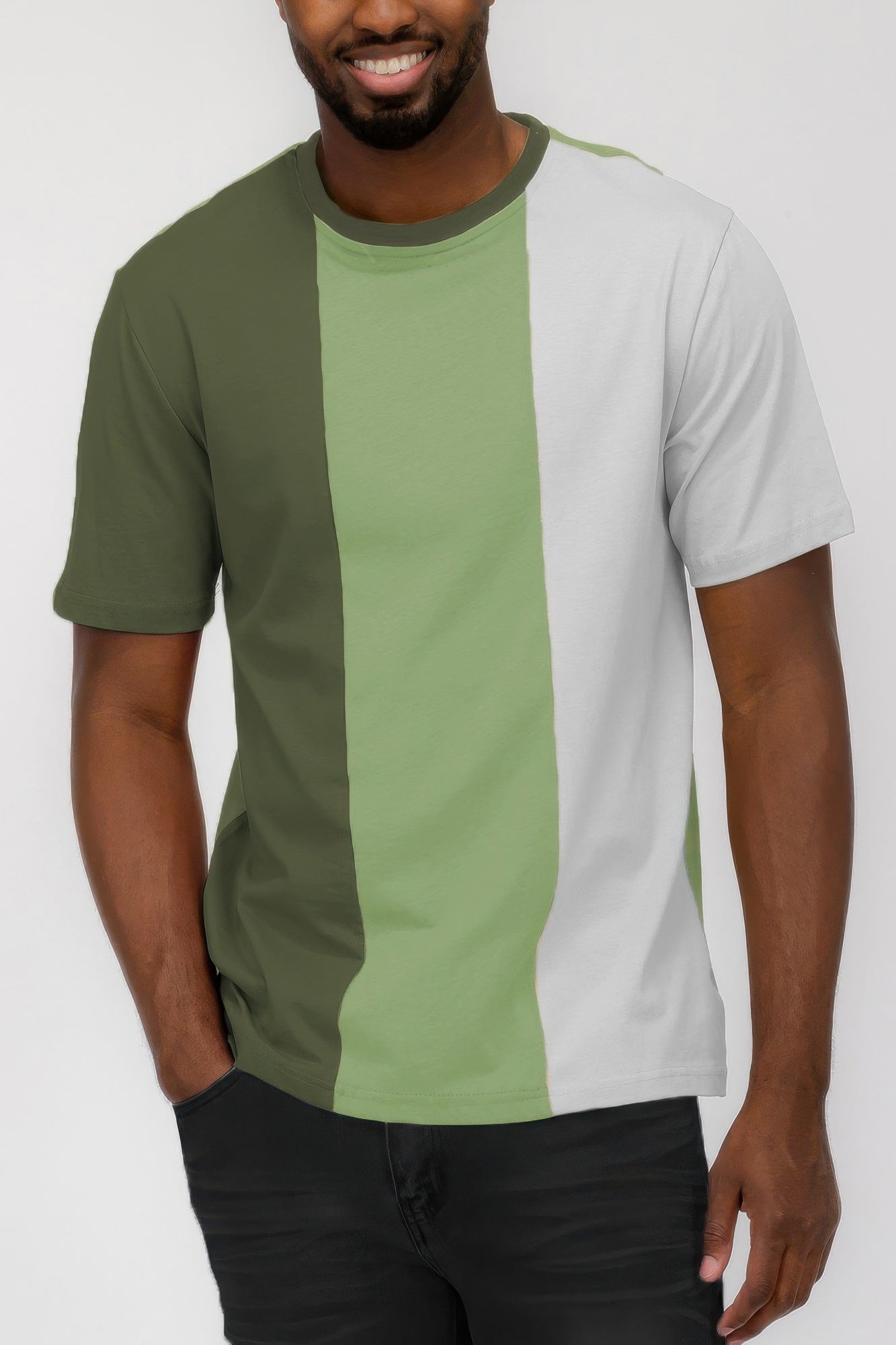 Mens Color Block T Shirt