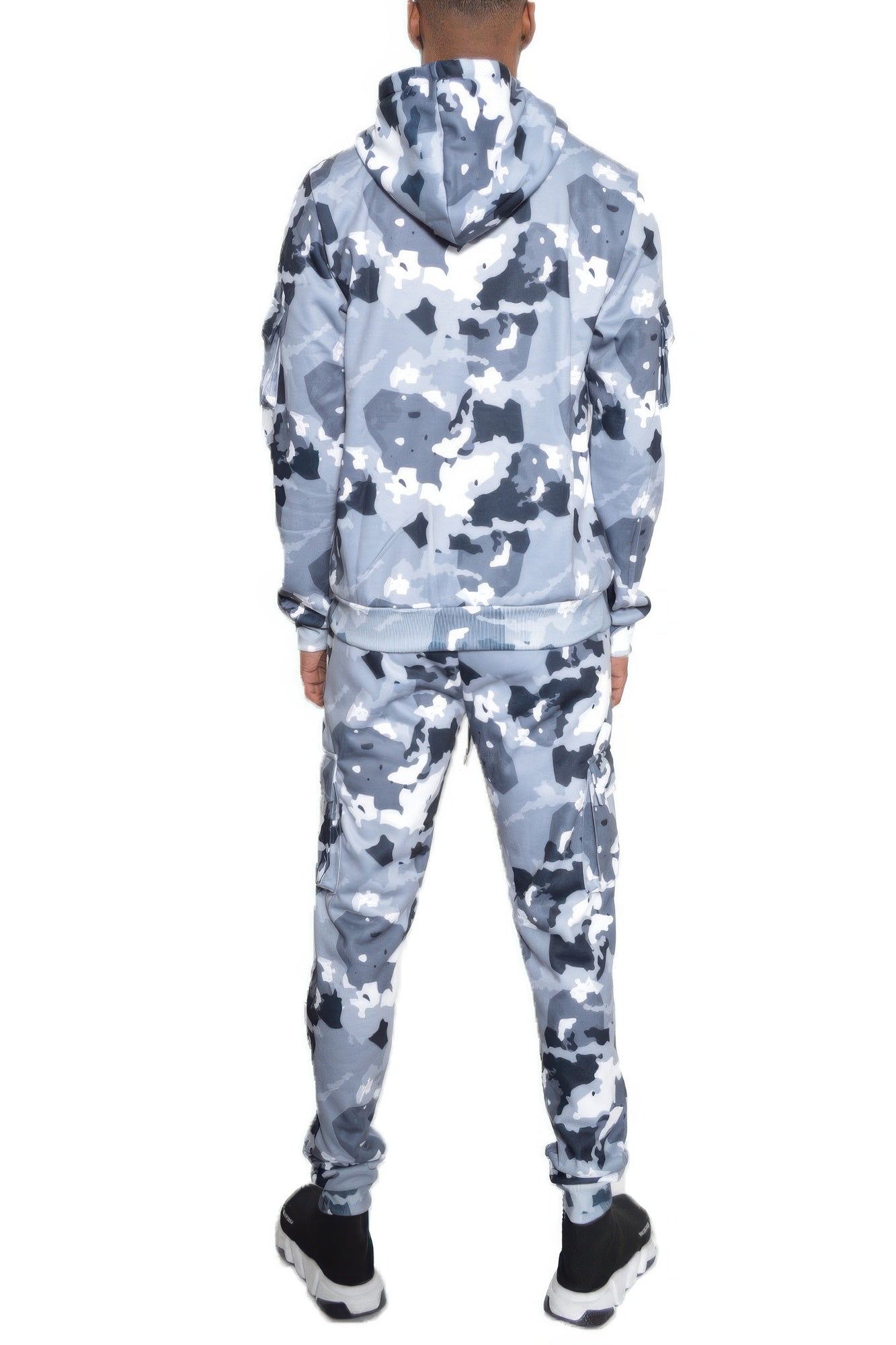 Men's Camouflage Cotton Hoodie and Sweatpants Set