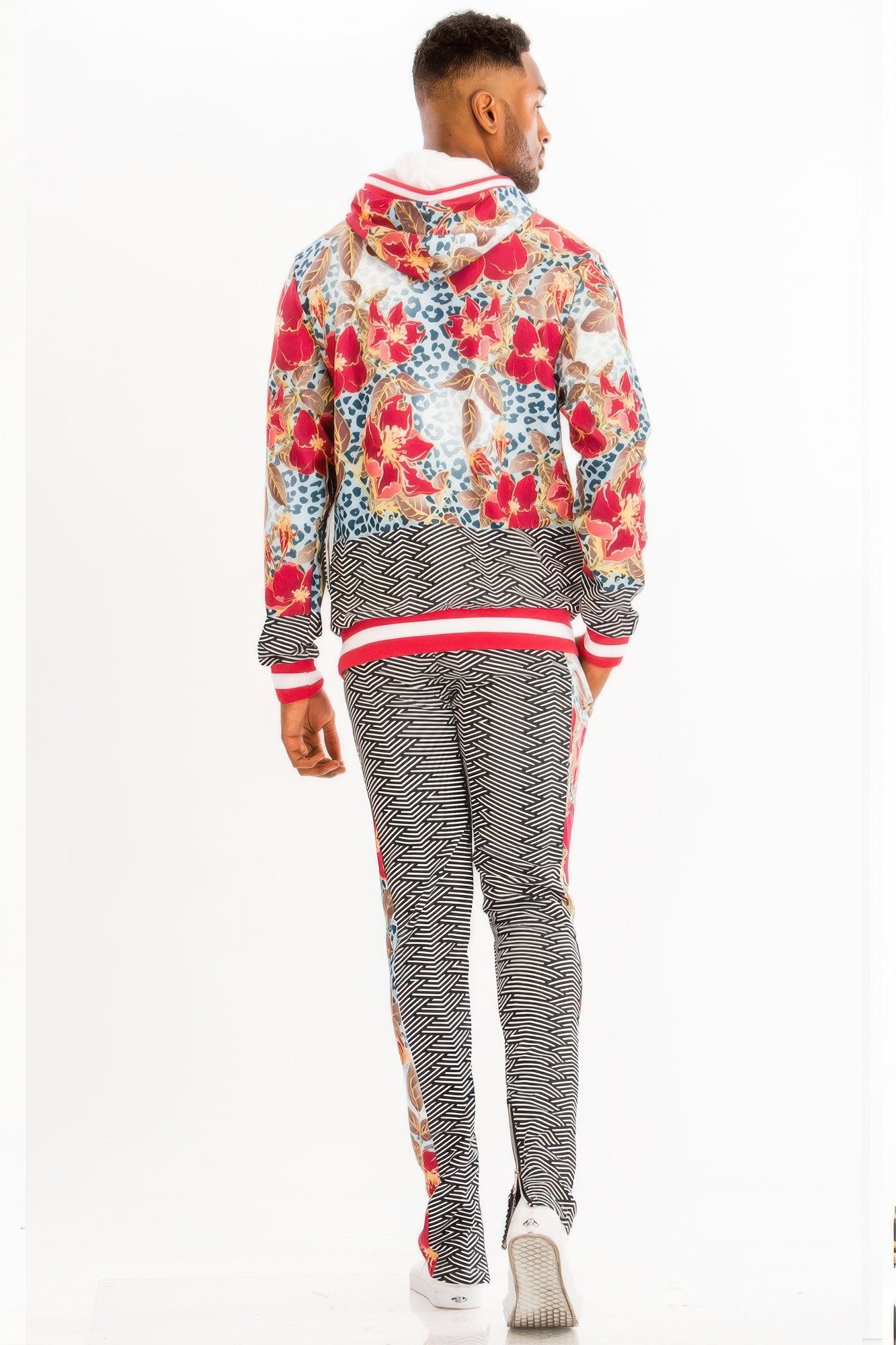 Trendy Printed Hoodie and Sweatpants Ensemble