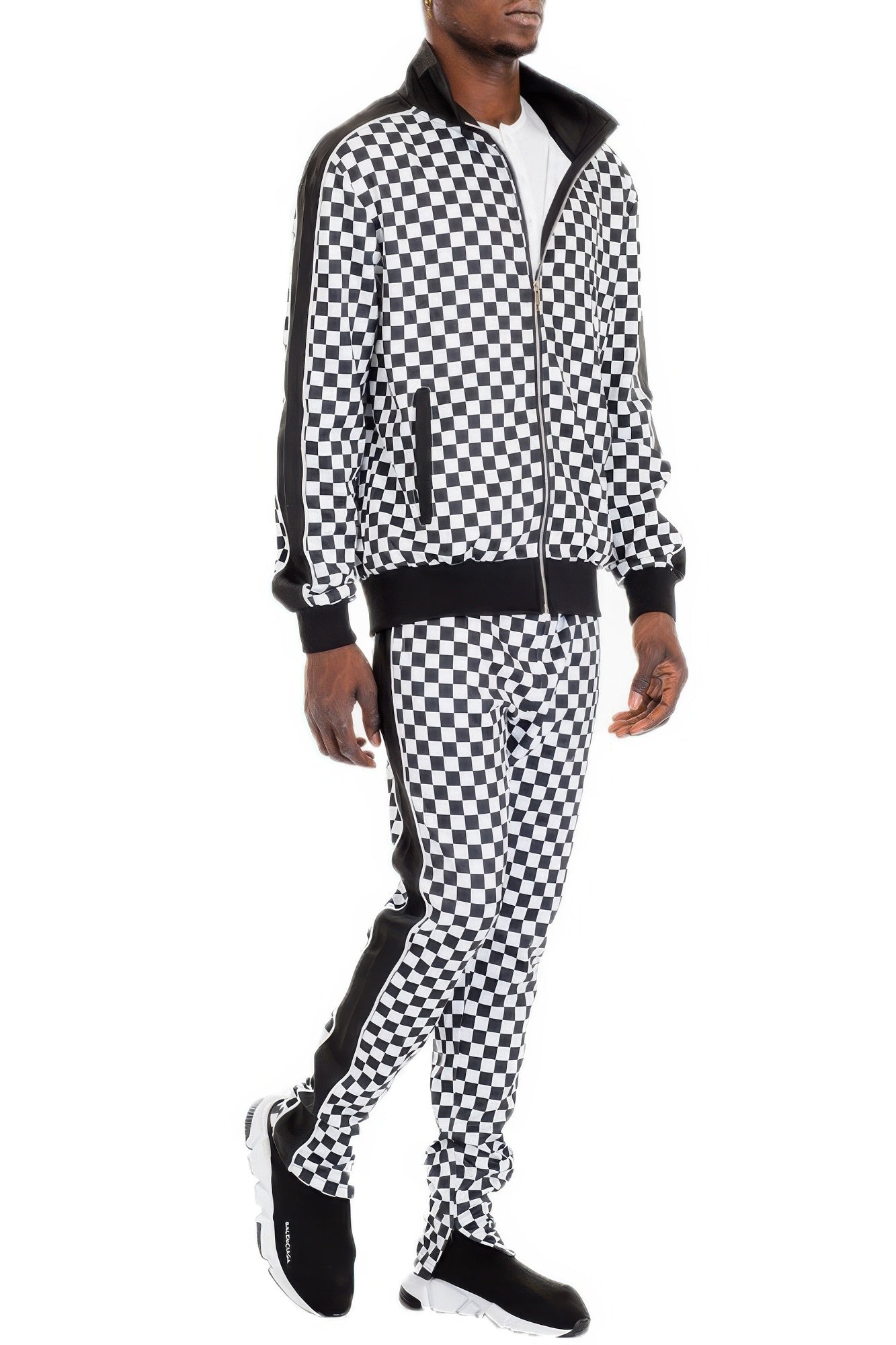 Stylish Checkered Athletic Pants