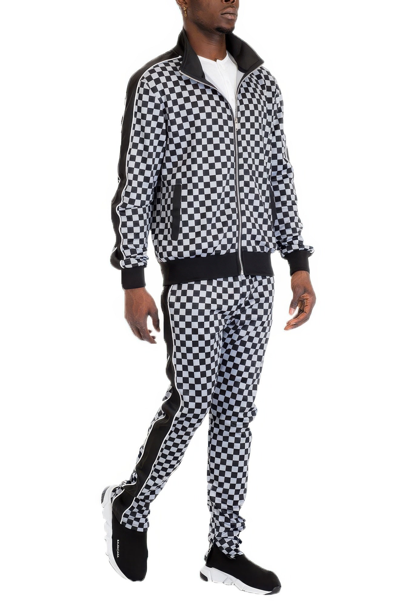 Stylish Checkered Athletic Pants