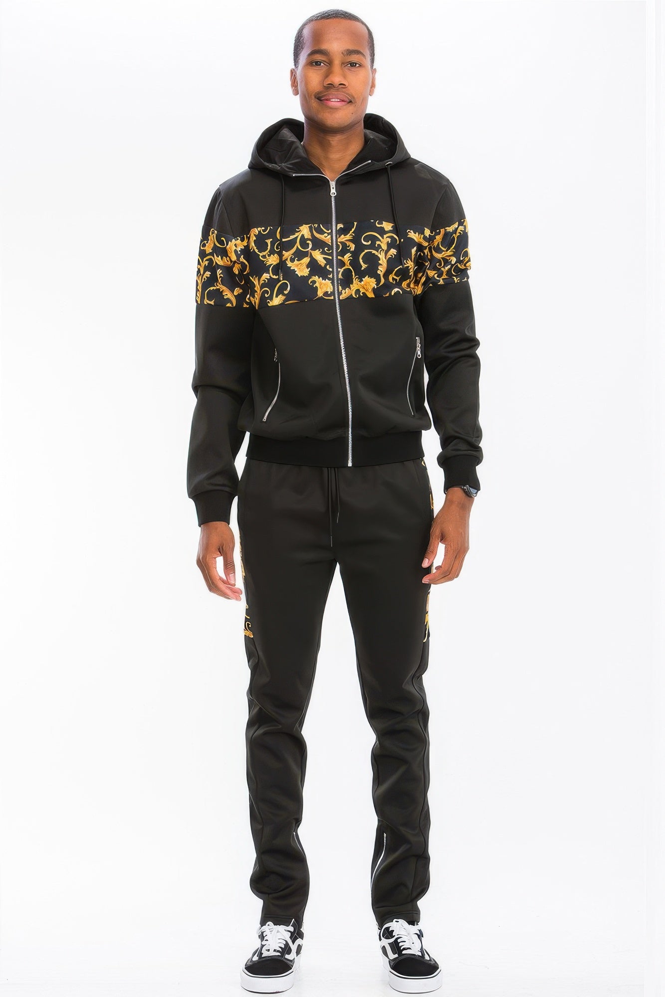 Sporty Printed Poly Span Tracksuit