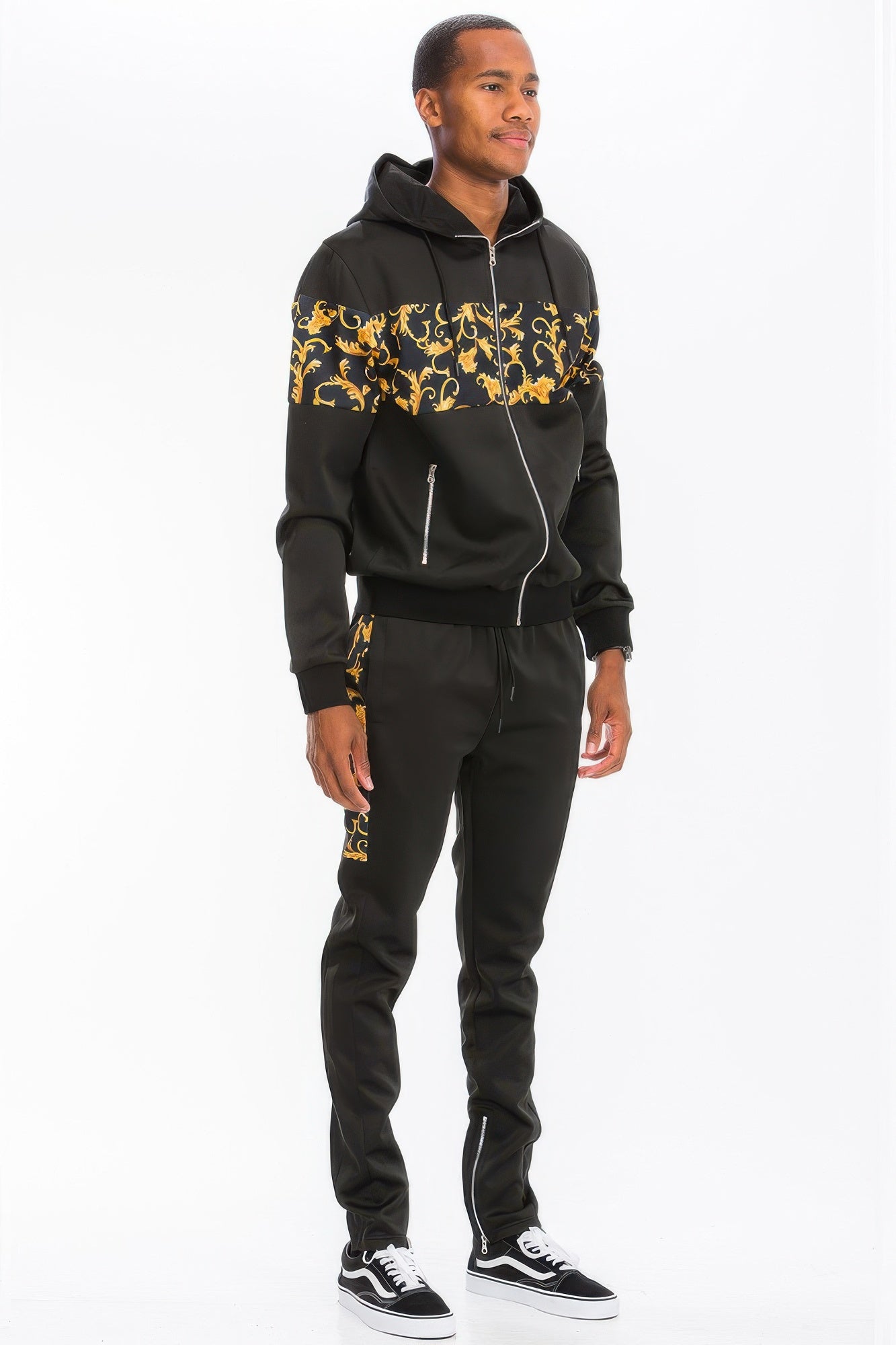 Sporty Printed Poly Span Tracksuit