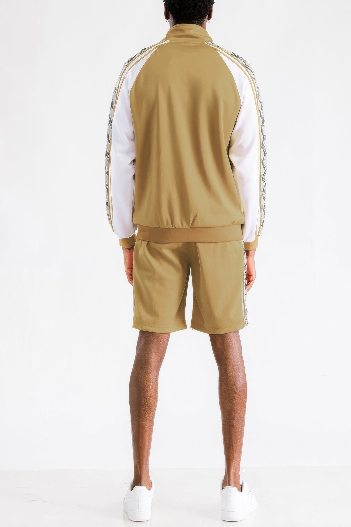 Serpent Striped Activewear Shorts Set