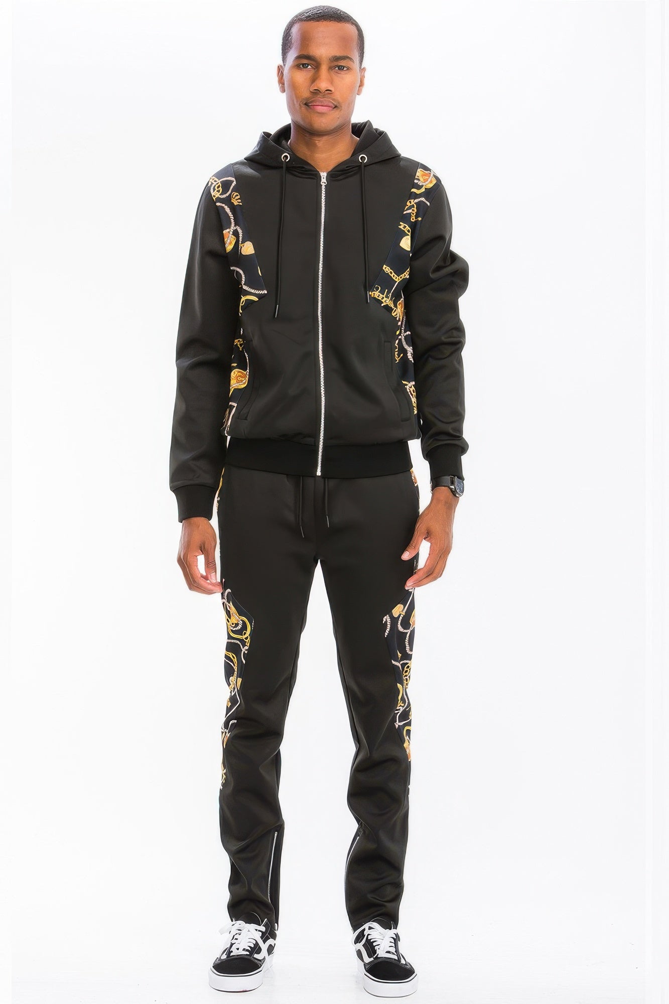 Sporty Printed Poly Span Tracksuit