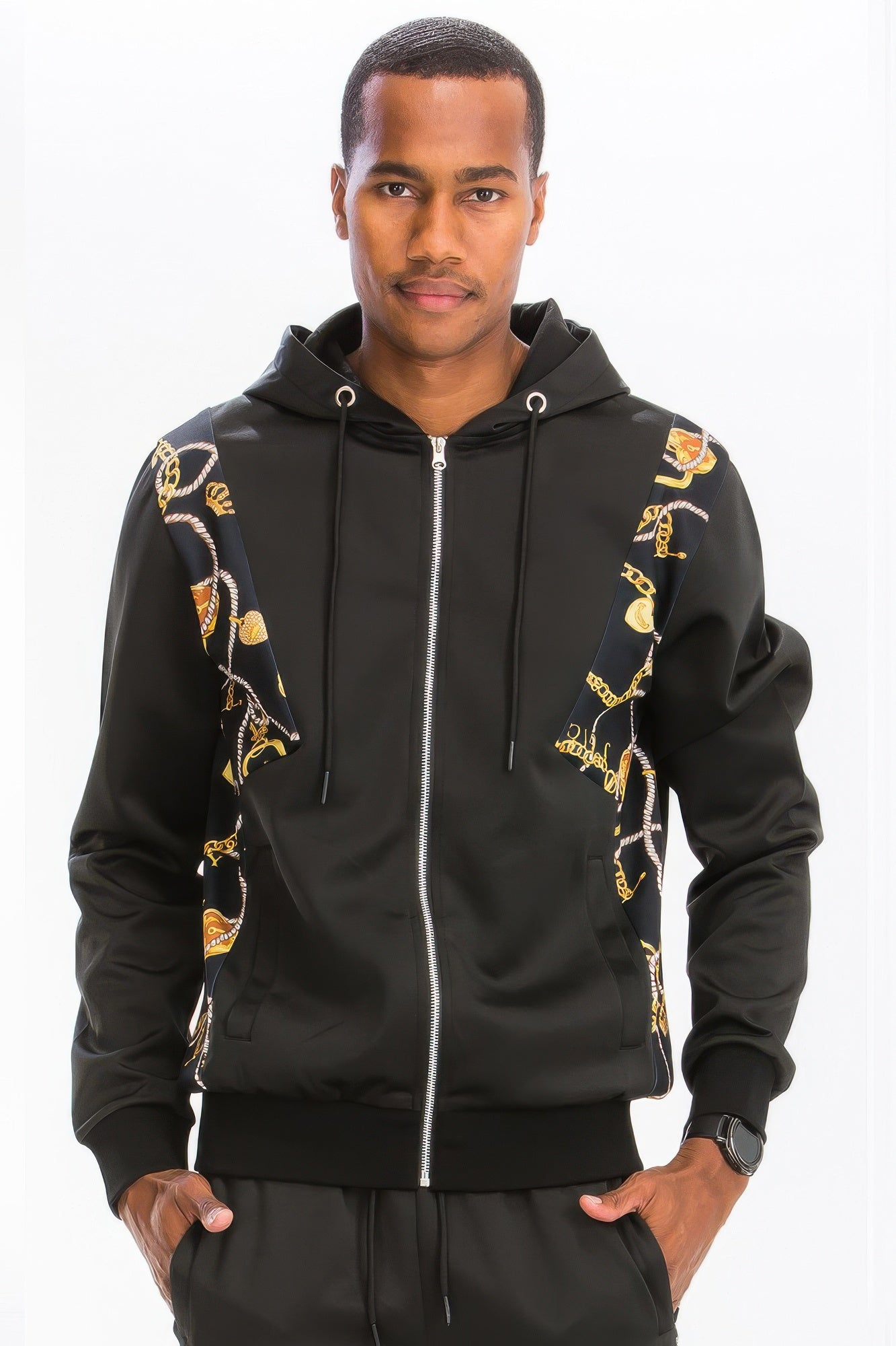 Sporty Printed Poly Span Tracksuit