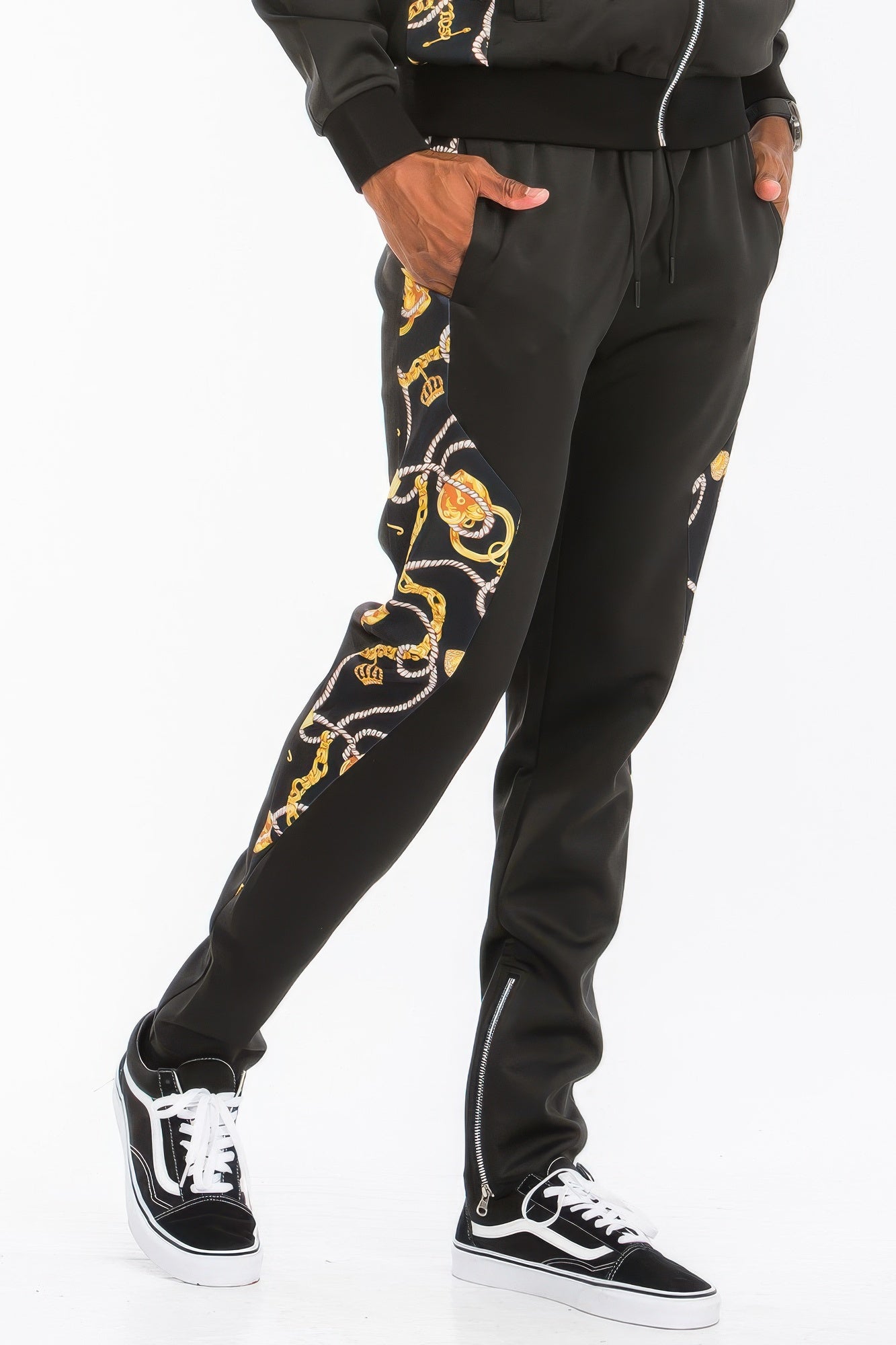 Sporty Printed Poly Span Tracksuit