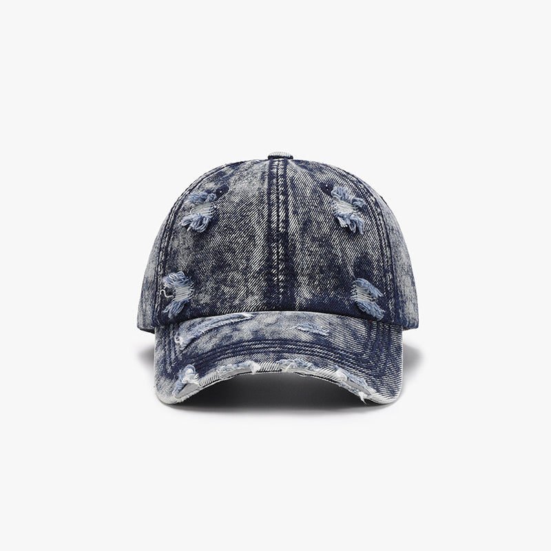 Distressed Cotton Baseball Cap - ShopEasier