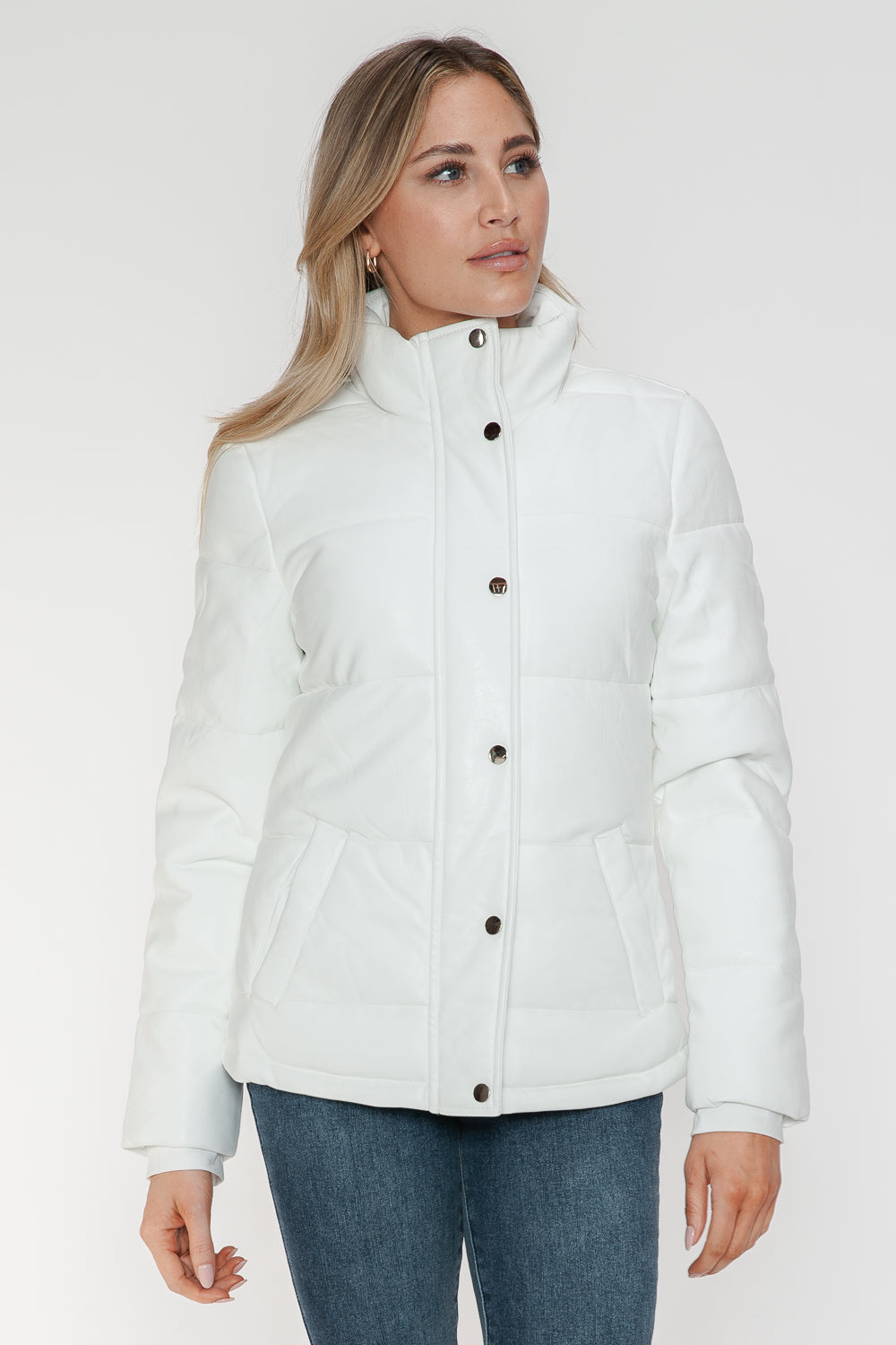 YMI Pocketed Zip Up Turtleneck Puffer Jacket - ShopEasier