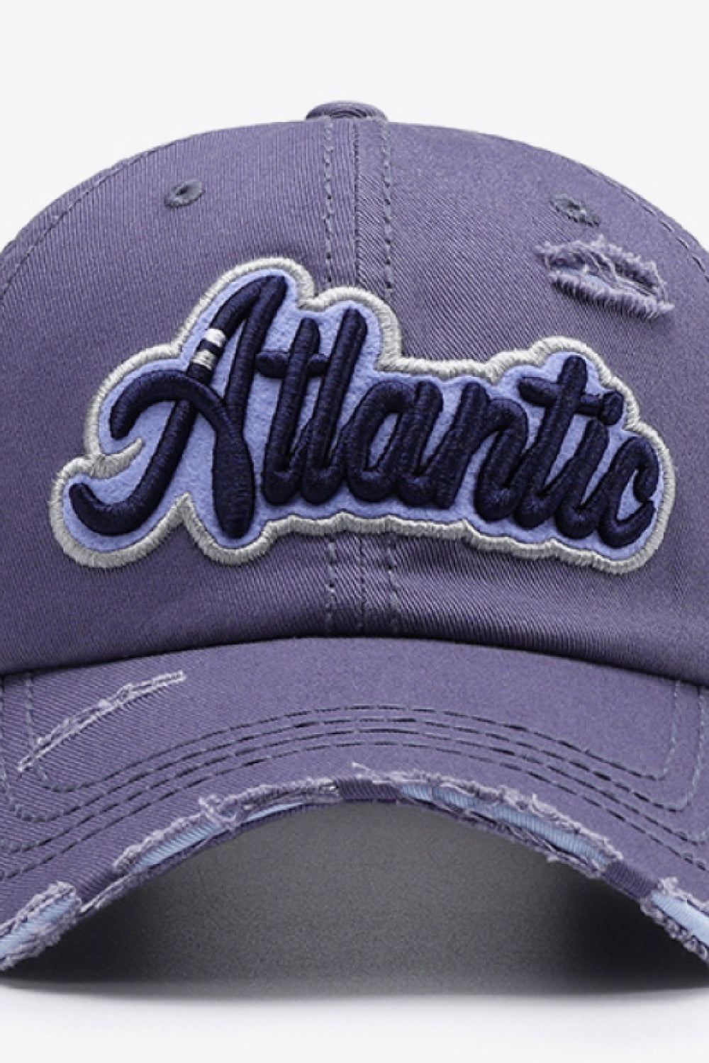 ATLANTIC Graphic Distressed Baseball Cap - ShopEasier