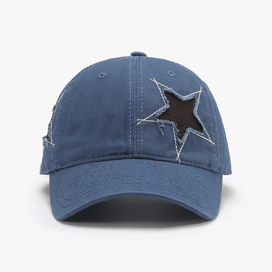 Adjustable Star Raw Hem Cap - ShopEasier