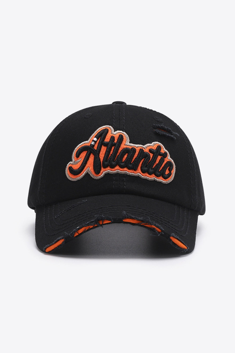 ATLANTIC Graphic Distressed Baseball Cap - ShopEasier