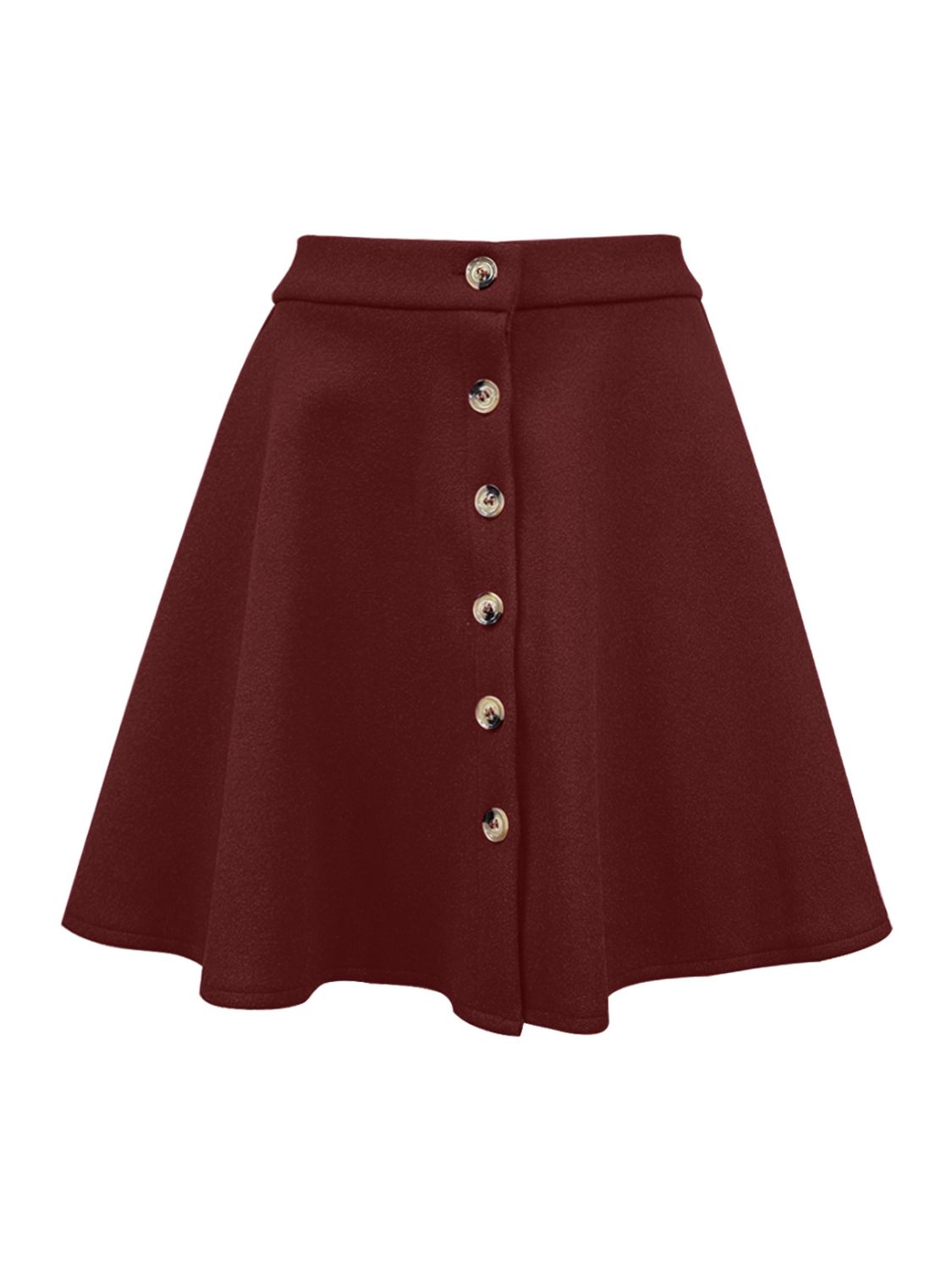 Button-Up Corduroy A-Line Mini Skirt