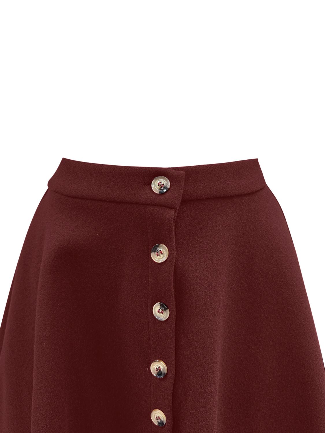 Button-Up Corduroy A-Line Mini Skirt