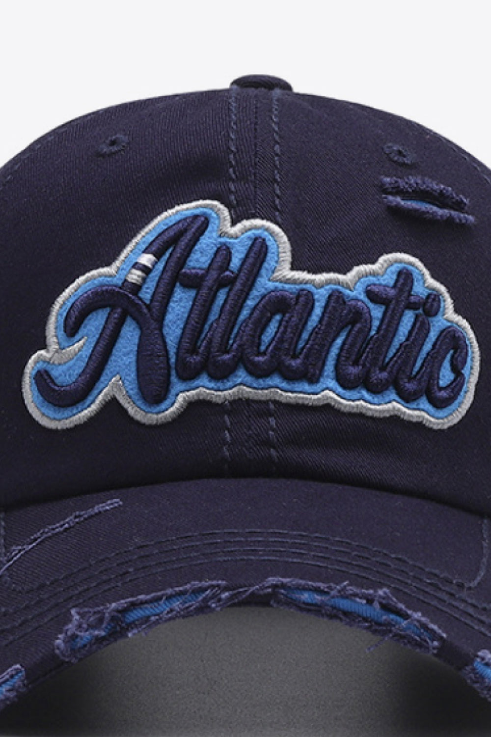 ATLANTIC Graphic Distressed Baseball Cap - ShopEasier