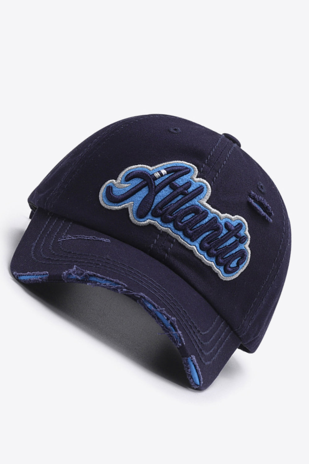 ATLANTIC Graphic Distressed Baseball Cap - ShopEasier