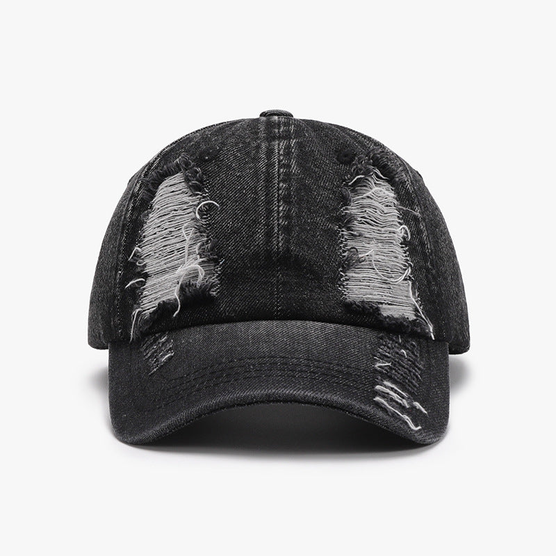 Distressed Cotton Baseball Cap - ShopEasier