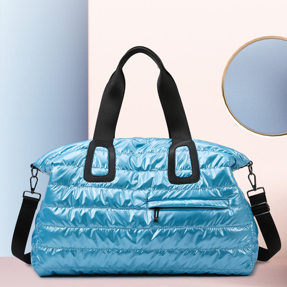 Quilted Nylon Extra-Large Travel Tote