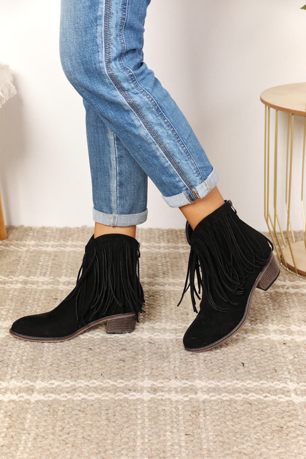 Legend Women's Fringe Cowboy Western Ankle Boots - ShopEasier