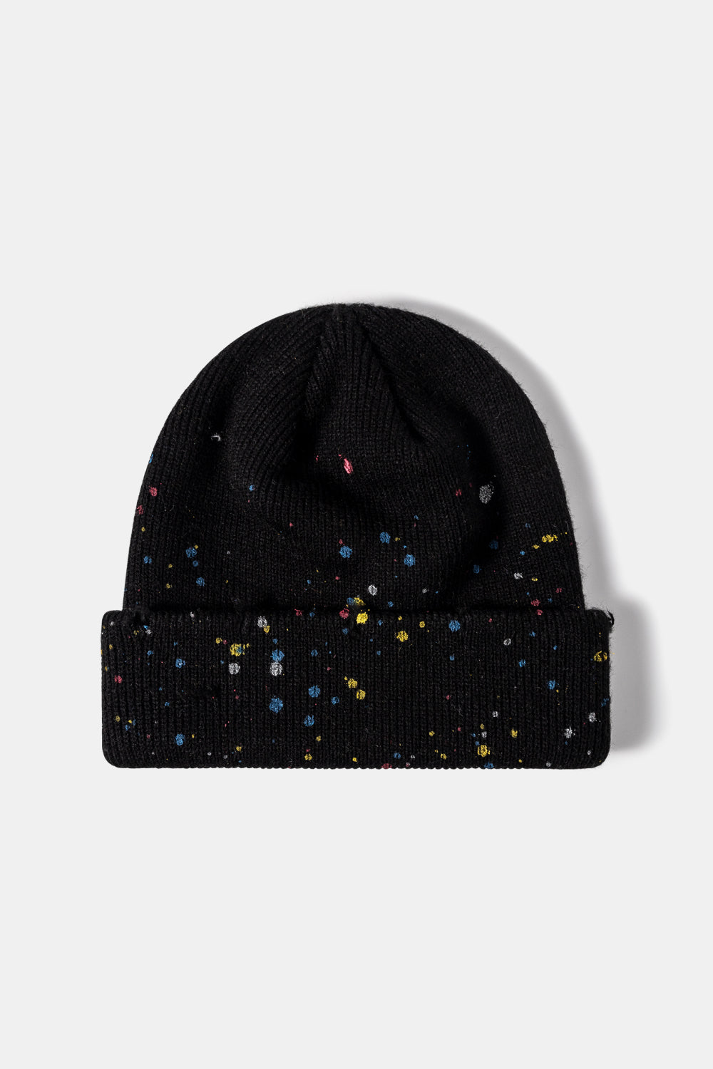 Confetti Rib-Knit Cuff Beanie - ShopEasier