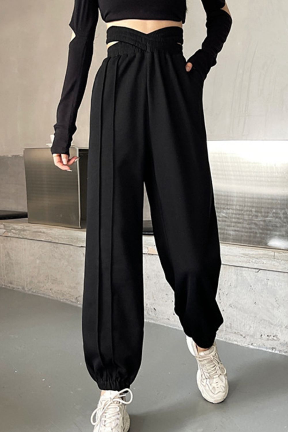 Crisscross Casual Long Pants