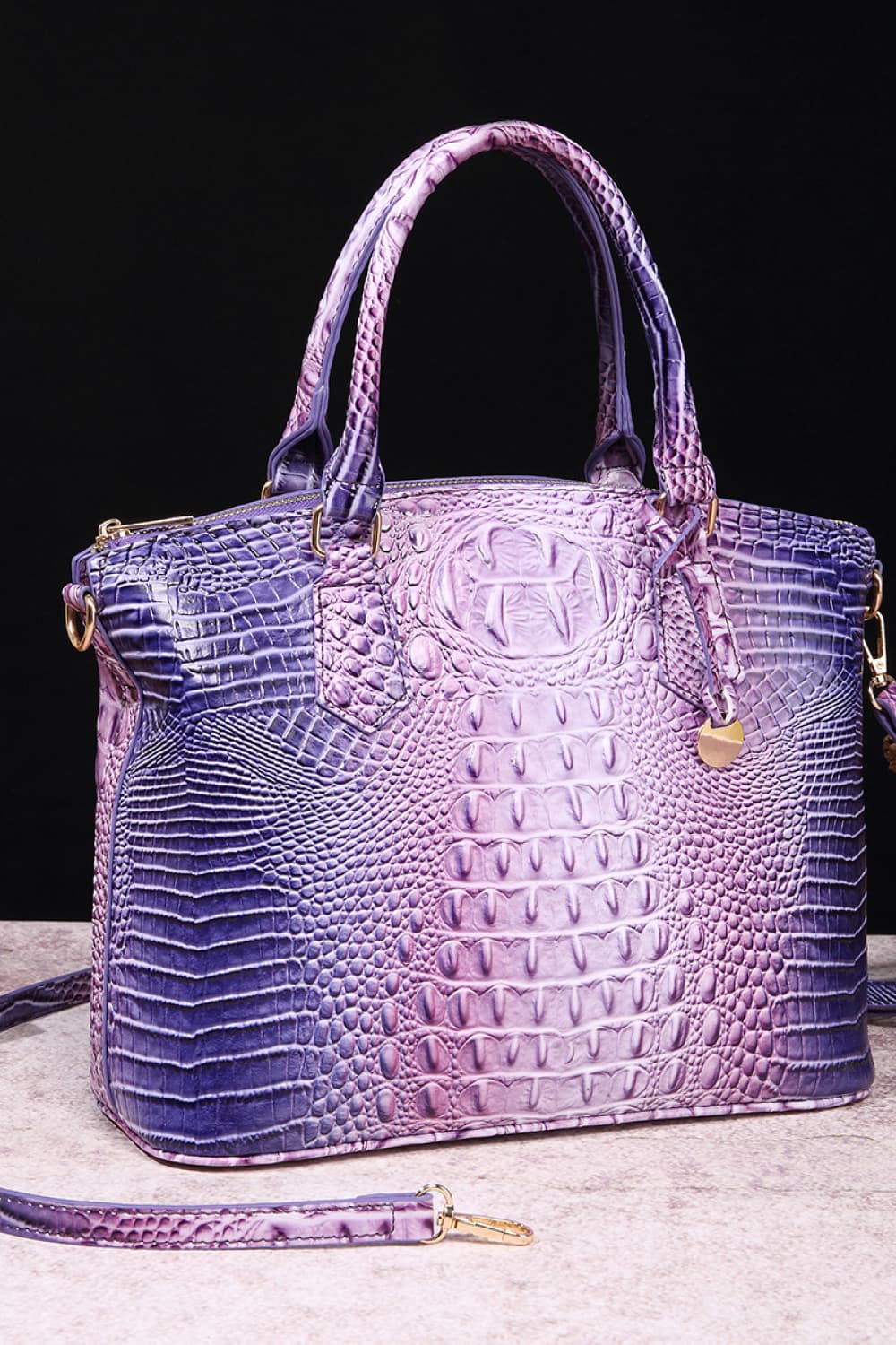 Ombre PU Leather Tote Bag