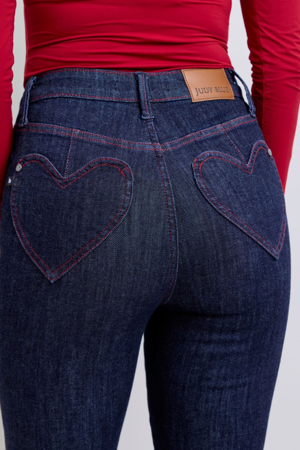 Judy Blue Full Size Heart Shaped Back Pockets Skinny Jeans - ShopEasier