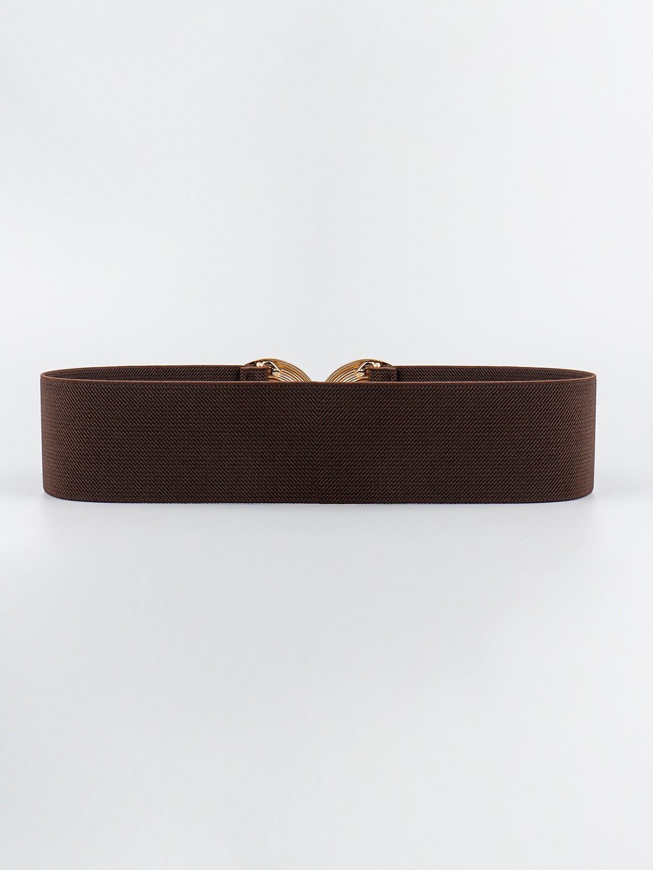 Geometric Alloy Buckle Stretch Belt