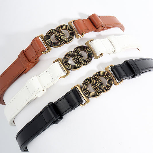 Stylish Alloy Buckle PU Leather Belt