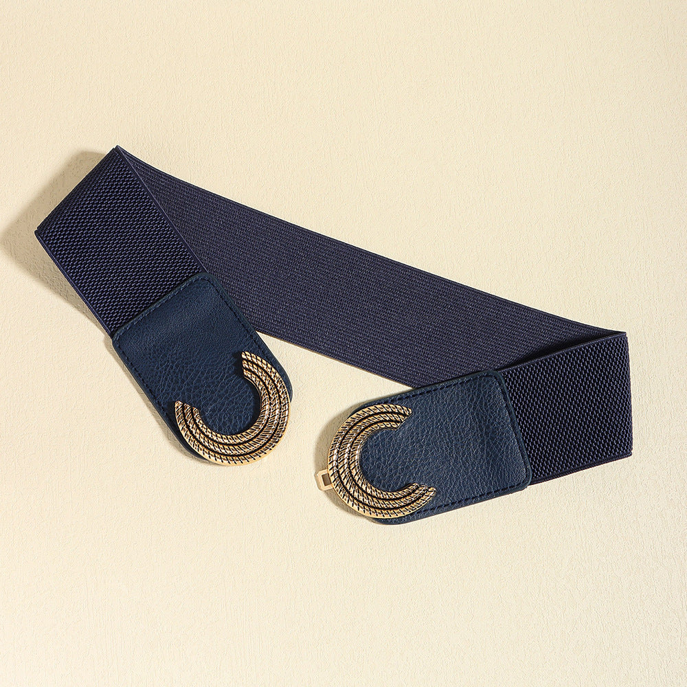 Double C Designer Elastic Waist Belt