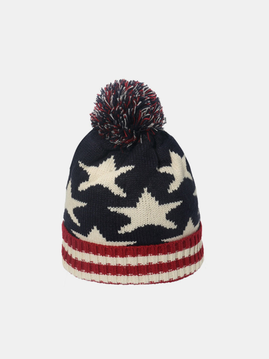 Roll Rim US Flag Knit Hat - ShopEasier