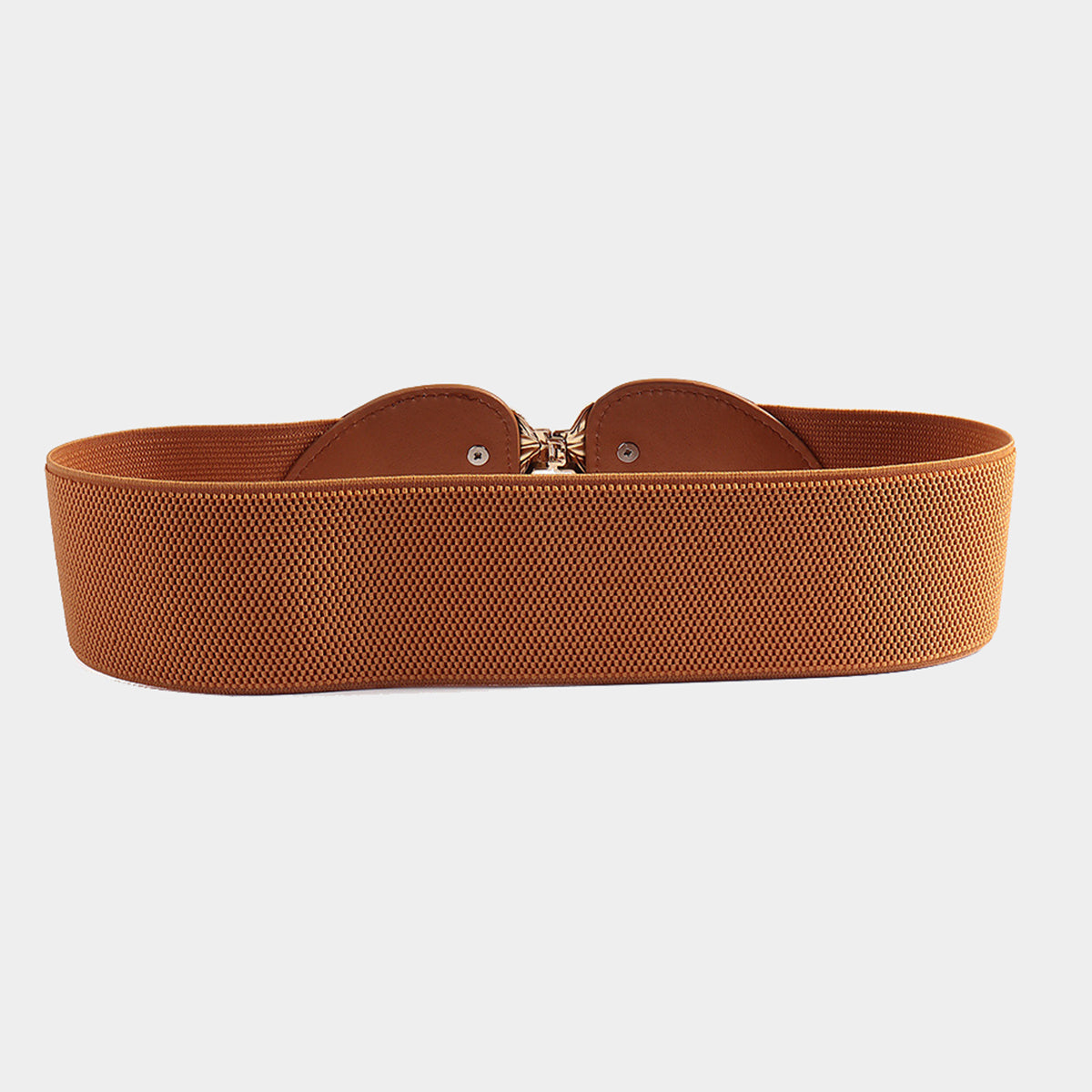 Elastic Belt with Alloy Leaf Buckle