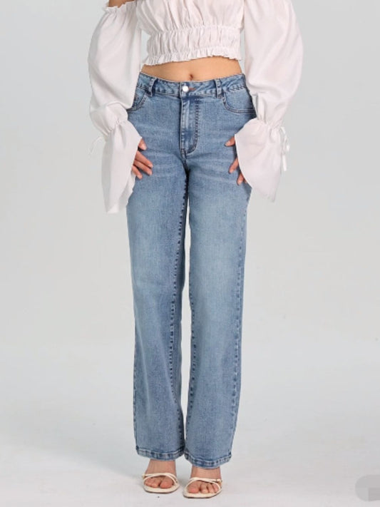 Straight Jeans with Pockets - ShopEasier